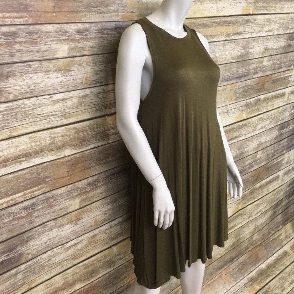 🍍Green Stretchy Flowy Tank Dress - Picture 2 of 6